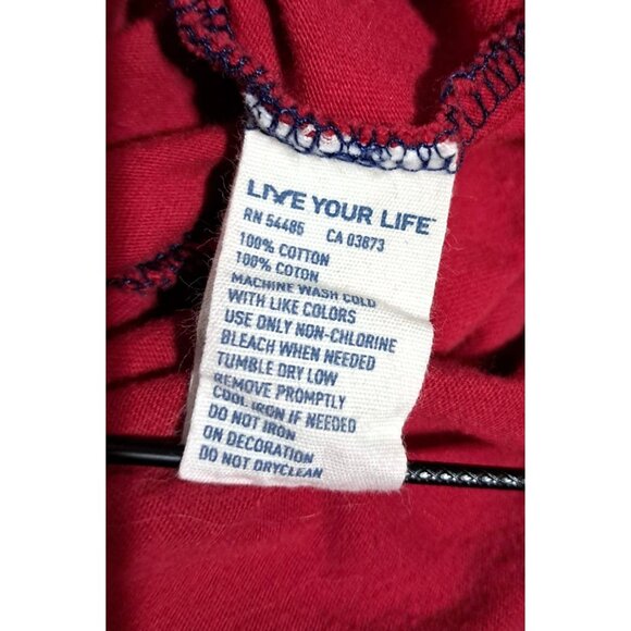 American Eagle Outfitters Red AE-7 Graphic Tee Shirt Size L/G Cotton - Picture 6 of 7